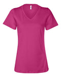 Ladies V-Neck T - Berry
