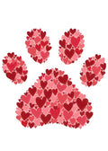 Red Hearts Paw