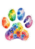 Bright Watercolor Paw