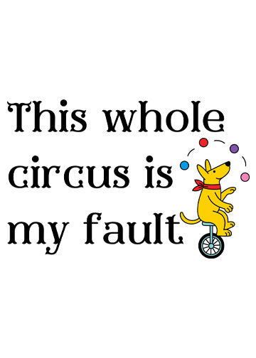 This whole circus is my fault
